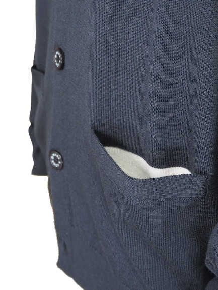 Quadro Silky Wool Cardigan | カーディガン | チャコール | メンズ | ゴルフウェア