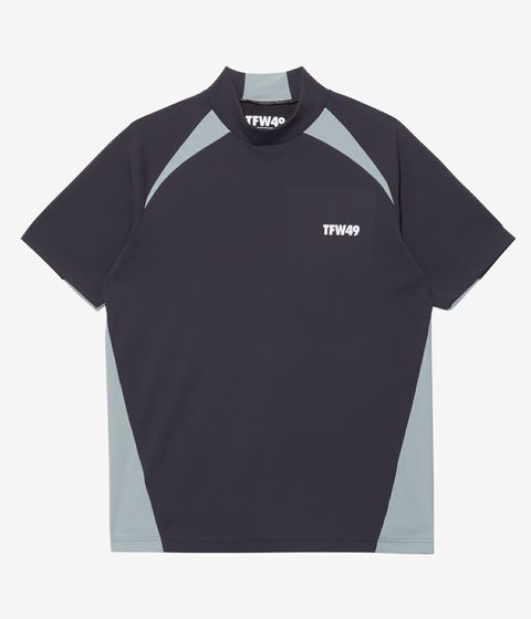 SIDE PANEL SHORT SLEEVE MOCKNECK | ポロシャツ | チャコール | メンズ | ゴルフウェア
