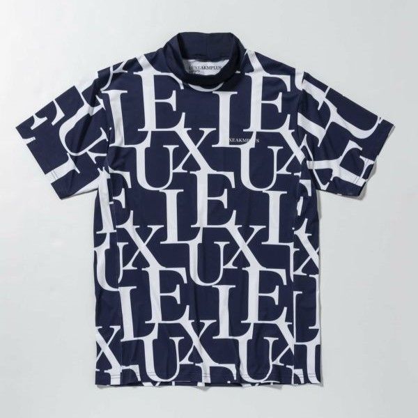 総柄ロゴ半袖モックネックTシャツ | モックネック | ネイビー | メンズ | ゴルフウェア