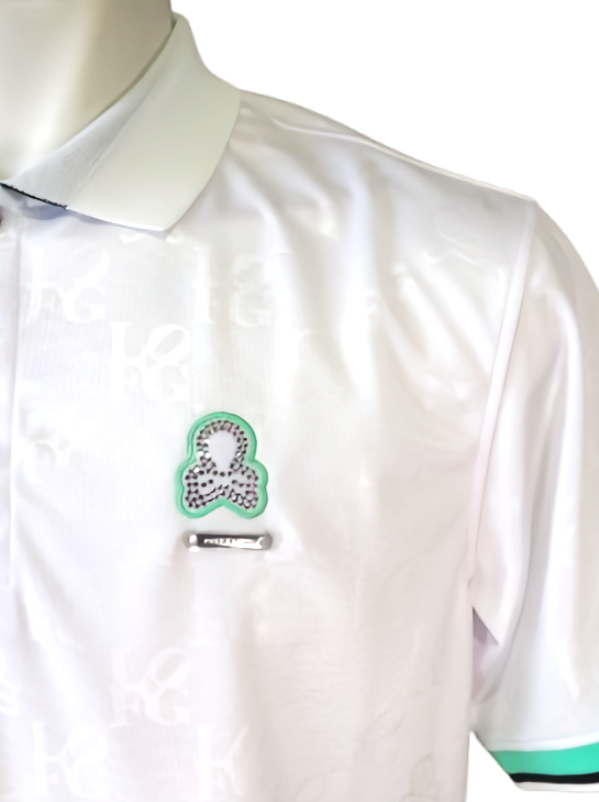 Ever Monogram Embossed Polo | ポロシャツ | ホワイト | メンズ | ゴルフウェア