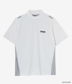 RELAX MOCK NECK T | モックネックシャツ | ホワイト×グレー | メンズ | ゴルフウェア