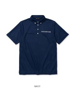 SYG GRAPHIC EMBOSS POLO | ポロシャツ | ネイビー | メンズ | ゴルフウェア