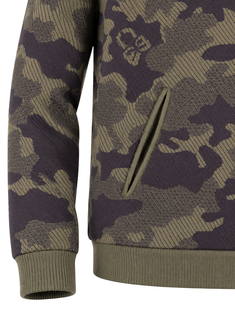 Mercury Camo Jacquard Knit Hoodie | セーター | フーディ | カーキ | メンズ | ゴルフウェア