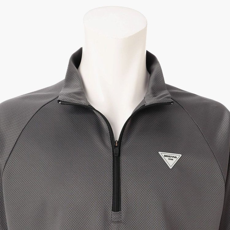 REF MEN'S HEM LOGO LS HALFZIP（リラックスフィット） | チャコール | メンズ | ゴルフウェア