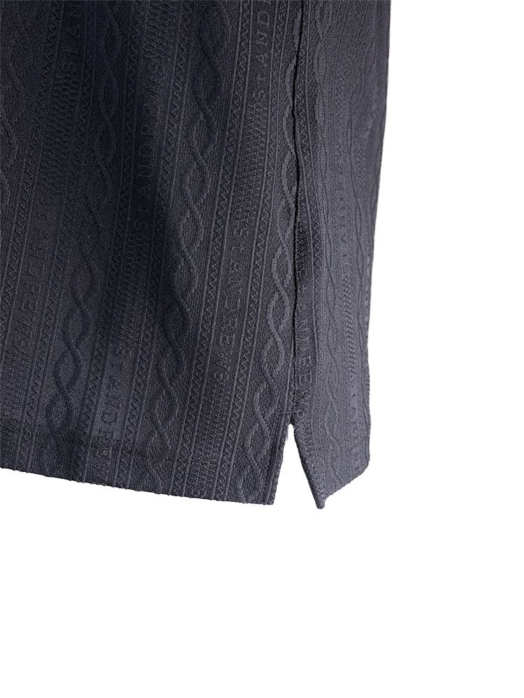 縄柄リンクス半袖シャツ (MENS) | ポロシャツ | ブラック | メンズ | ゴルフウェア