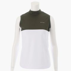 WOMENS BI-COLOR NO SLEEVE HIGH NECK | ハイネックシャツ | オリーブ | レディース | ゴルフウェア