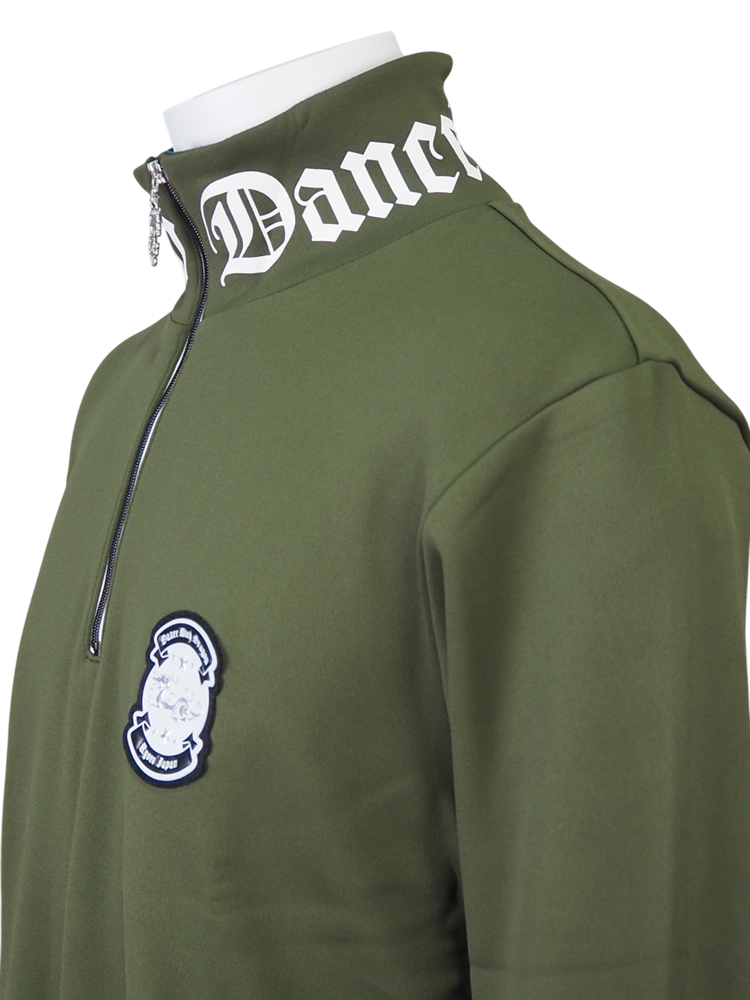 KARUISHIジップモック | ハーフジップ | カーキ | メンズ | ゴルフウェア