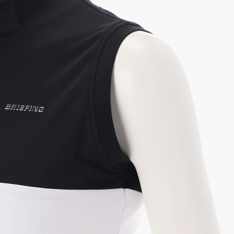 WOMENS BI-COLOR NO SLEEVE HIGH NECK | ハイネックシャツ | ブラック | レディース | ゴルフウェア
