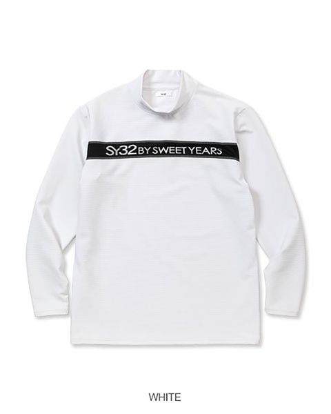 PIN BORDER MOCK SHIRTS | モックネック | ホワイト | メンズ | ゴルフウェア