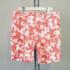 ペイズリー柄 ハーフパンツ | ショート ショーツ | メンズ ゴルフウェア | レッド (151)