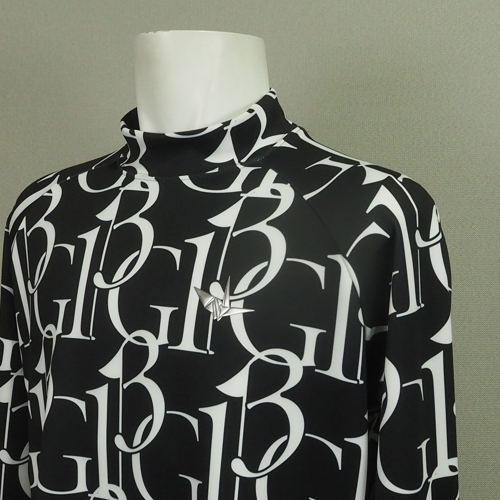 113 GOLF L/S MOCK NECK 113G GIANT LOGO | モックネック | ブラック | メンズ | ゴルフウェア