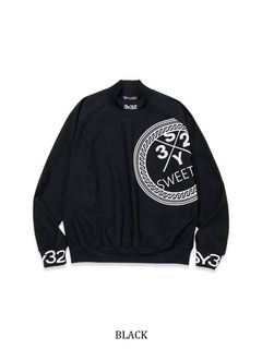 CIRCLE GRAPHIC L/S MOCK SHIRTS | モックネックシャツ | ブラック | レディース | ゴルフウェア