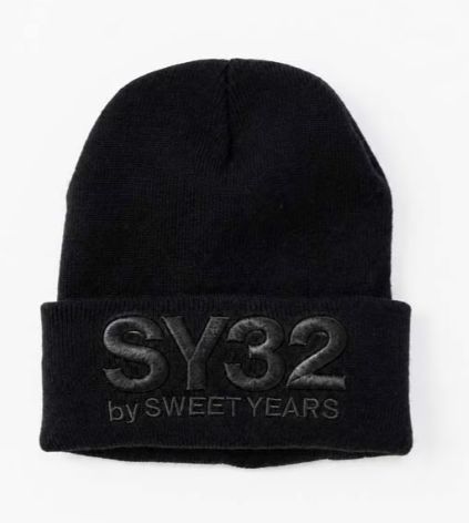 3D LOGO KNIT CAP | ブラック×ブラック |ニットキャップ | ユニセックス | ゴルフウェア