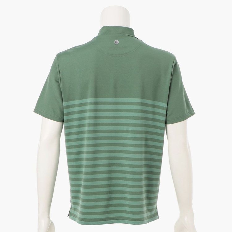 MEN’S SHADOW STRIPE HIGHNECK （リラックスフィット） | ハイネックシャツ | グリーン | メンズ | ゴルフウェア