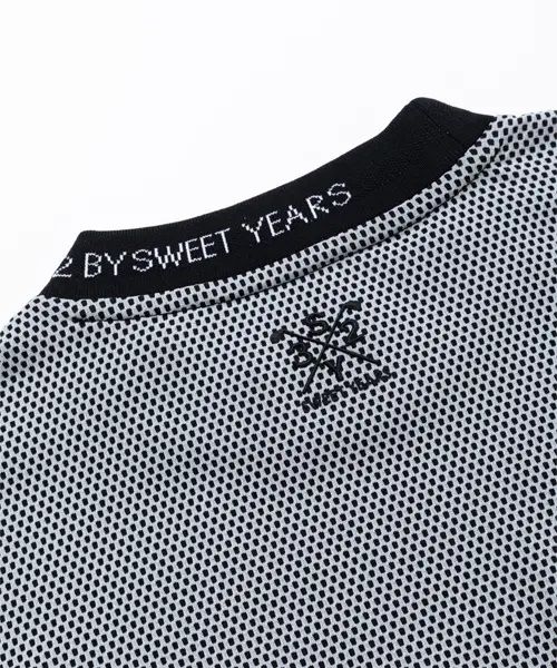 DIMPLE MESH MOCK | Tシャツ | ブラック | メンズ | ゴルフウェア