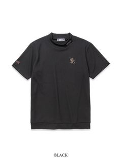 MINI WAFFLE HALF MOCK | モックネックシャツ | ブラック | メンズ | ゴルフウェア