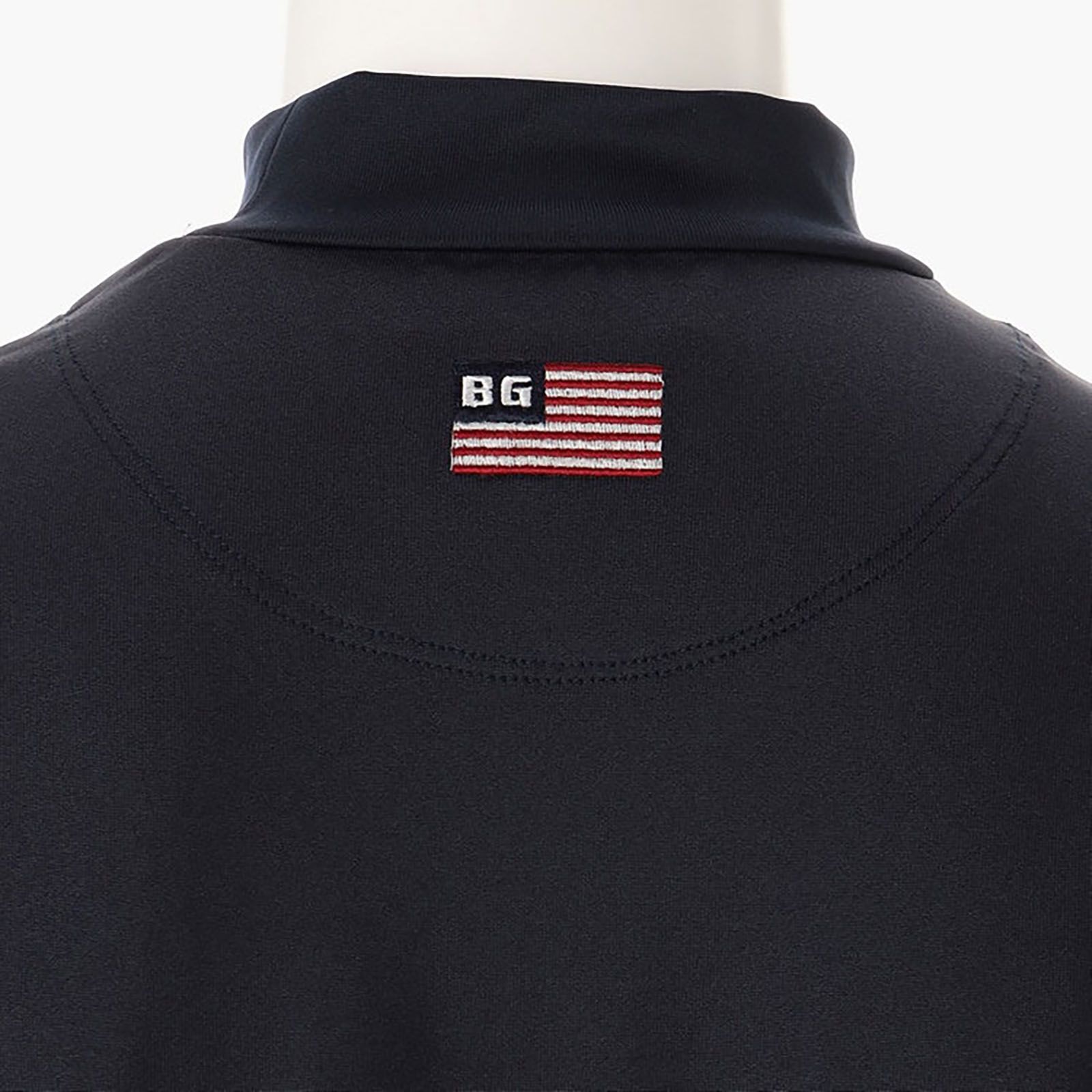 MENS PANEL STRIPE HIGH NECK | モックネック | ネイビー | メンズ | ゴルフウェア