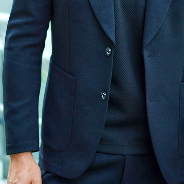 ウールライク カルゼ ストレッチ ジャケット | ブラック | メンズ