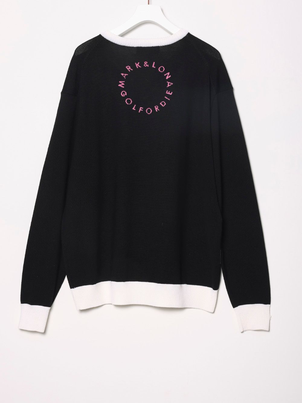 Face Merino Sweater | Vネックセーター | ニット | ブラック | メンズ | ゴルフウェア