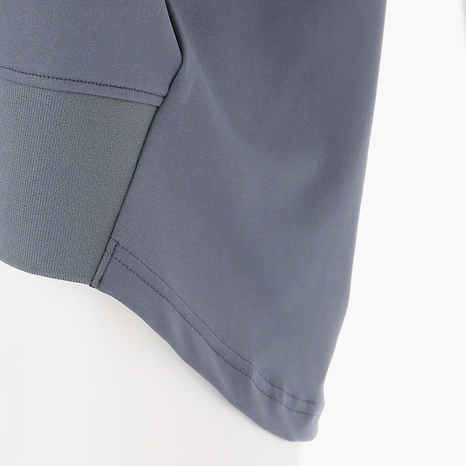 WOMENS BACK LOGO LINE HIGH NECK RELAXED FIT | モックネック | グレー | レディース | ゴルフウェア