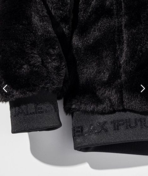 ラインストーンロゴファーブルゾン  | ブルゾン パーカー | ブラック | メンズ