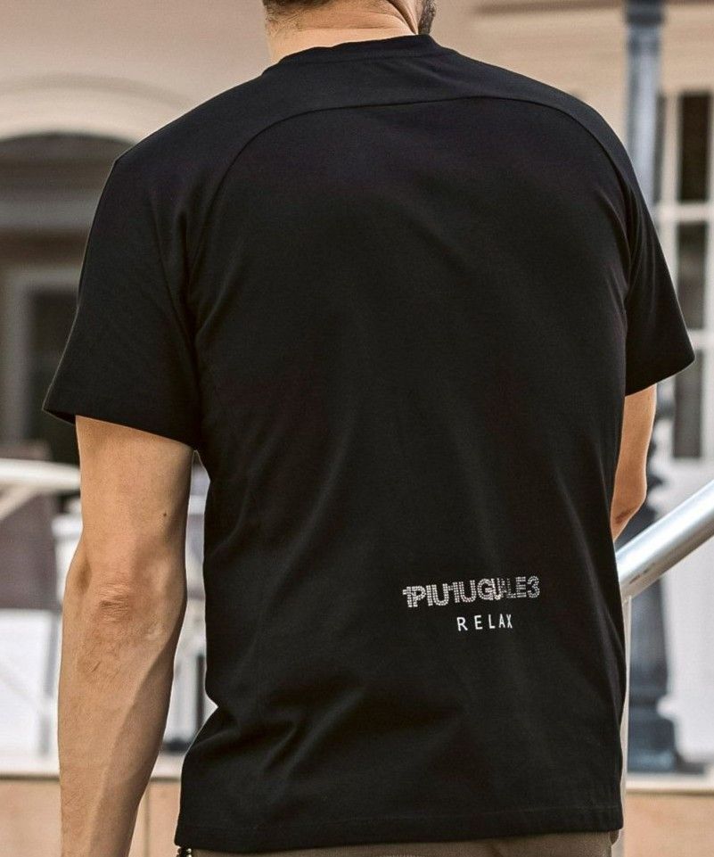 【ミッキーマウス】グラデーションラインストーン半袖Tシャツ  | Tシャツ | ブラック | メンズ |