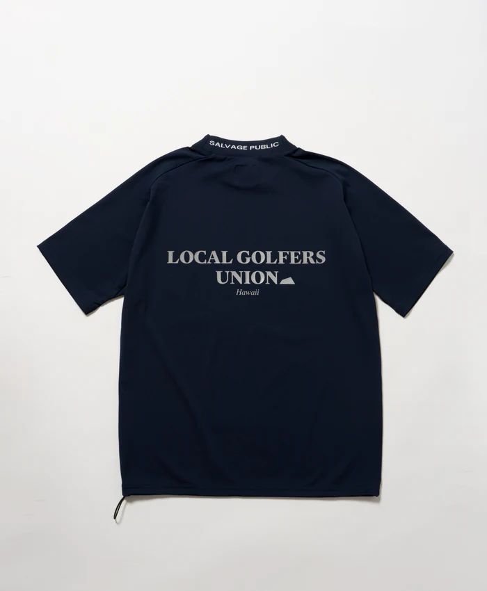 アロヘアモックネック S/S（LOCAL GOLFERS UNION） | モックネックシャツ | ネイビー | メンズ | ゴルフウェア