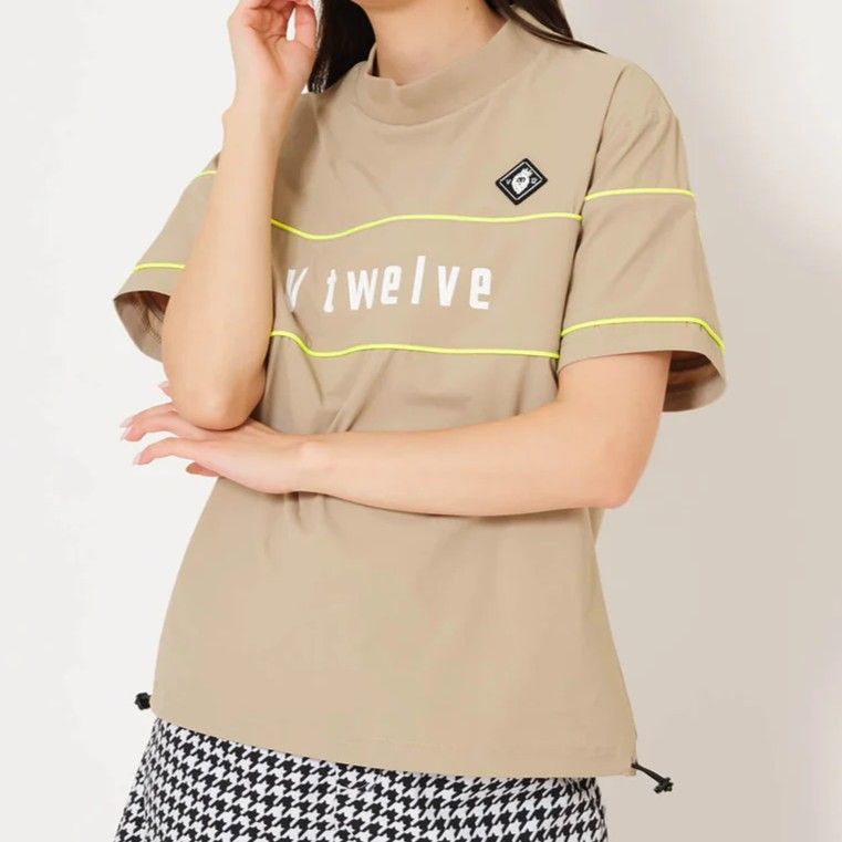 NEON L MOCK | モックネックシャツ | ベージュ | レディース | ゴルフウェア