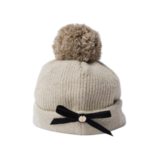 Scope Pom Visor Beanie | ニットキャップ | ベージュ | レディース | ゴルフ