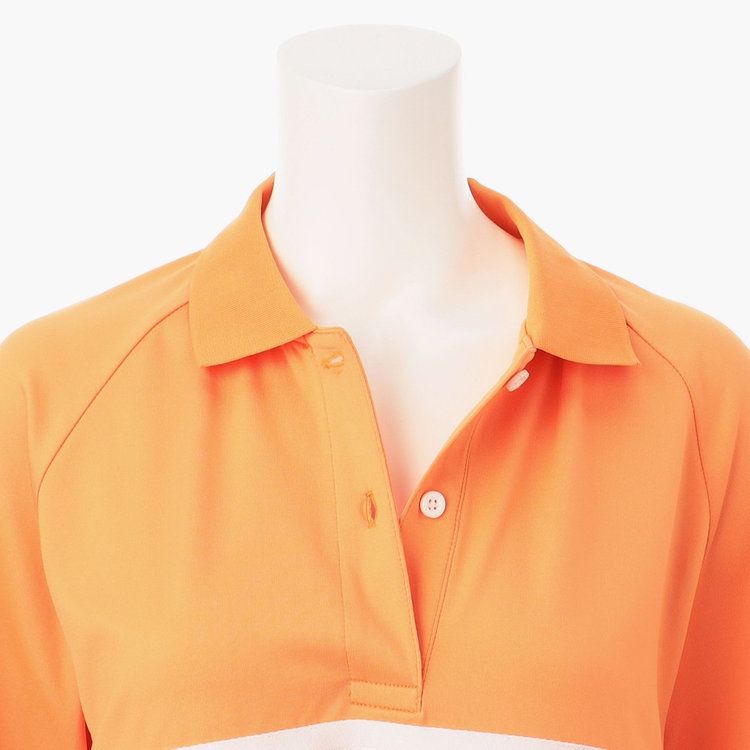BRIEFING GOLF - WOMENS SLEEVE LOGO POLO RELAXED FIT