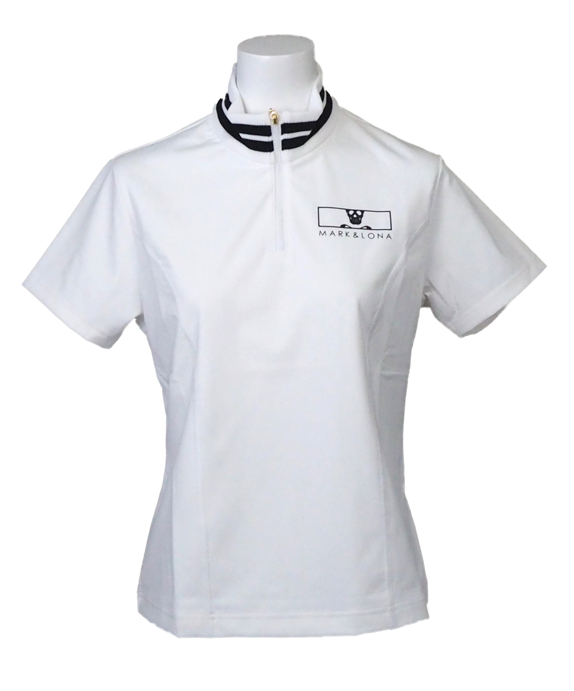 Pave Zip Mock Tee | Tシャツ | ホワイト | レディース | ゴルフウェア