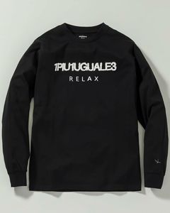 ボアロゴ刺繍ロングTシャツ | ブラック | メンズ