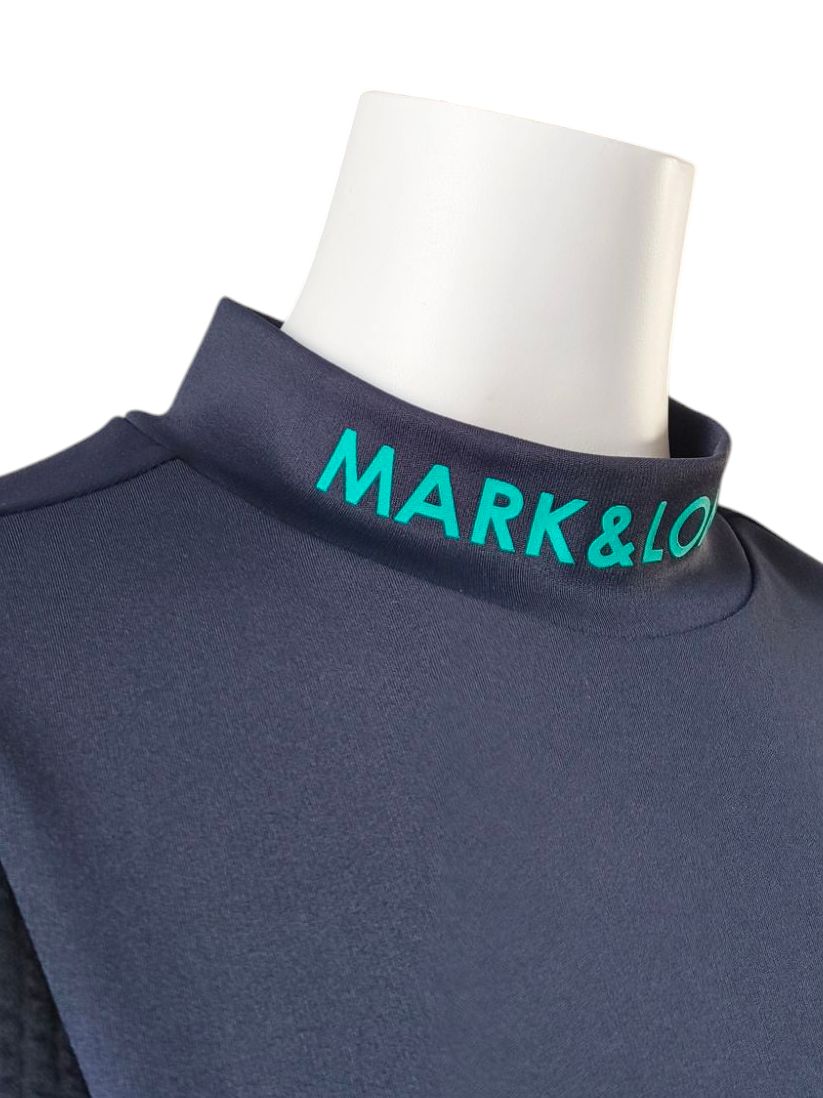 Calde Panel Mock Neck | モックネックシャツ | ブラック | レディース | ゴルフウェア |