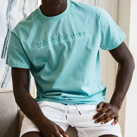 2重ロゴ半袖Tシャツ | Tシャツ | サックス | メンズ