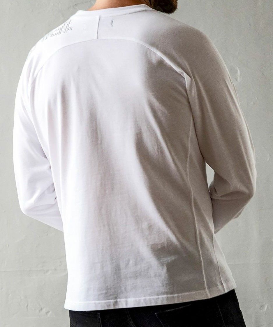 ラインストーンロゴロングT | Tシャツ | ホワイト | メンズ