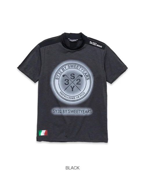 LOMELLINA FANTASIA GRADATION PT MOCK | Tシャツ | ブラック | メンズ | ゴルフウェア