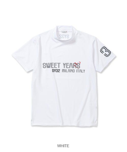 SWEET LOGO MOCK SHIRTS | モックネック | ホワイト | メンズ | ゴルフウェア