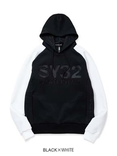 DOUBLE KNIT EMBOSS GEOMETRY P/O HOODIE | パーカー | ブラック×ホワイト | メンズ