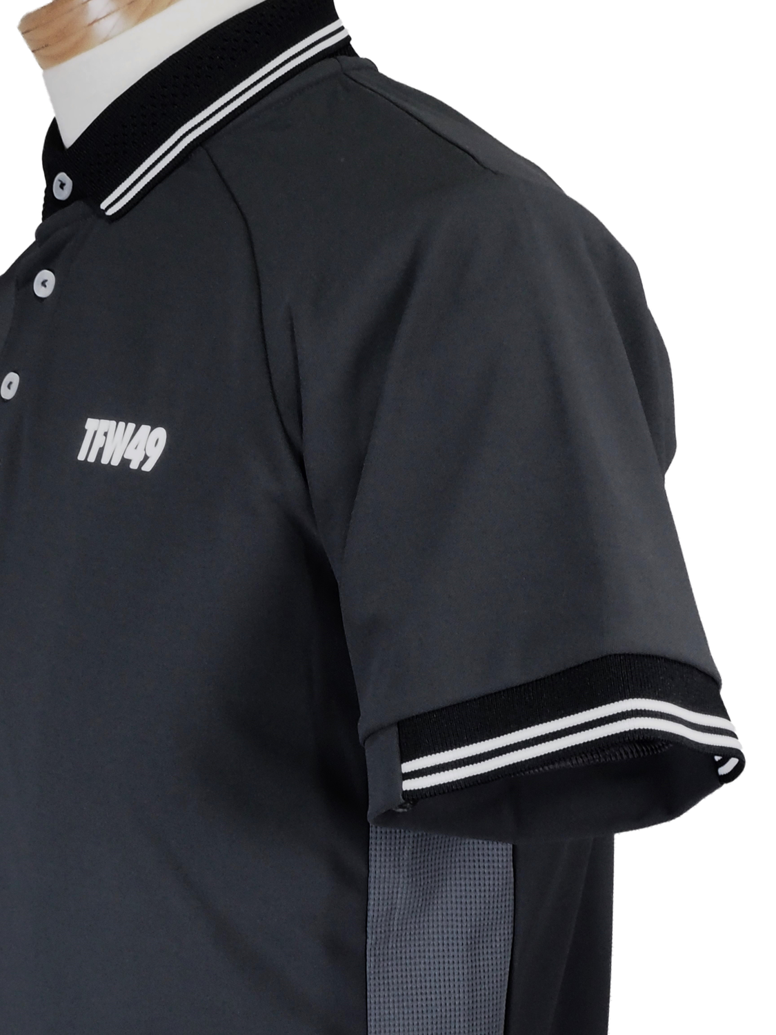 LINE SLEEVE POLO | ポロシャツ | チャコール×チャコール | メンズ | ゴルフウェア