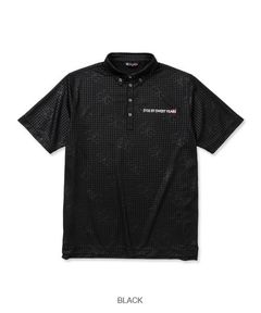 SYG GRAPHIC EMBOSS POLO | ポロシャツ | ブラック | メンズ | ゴルフウェア