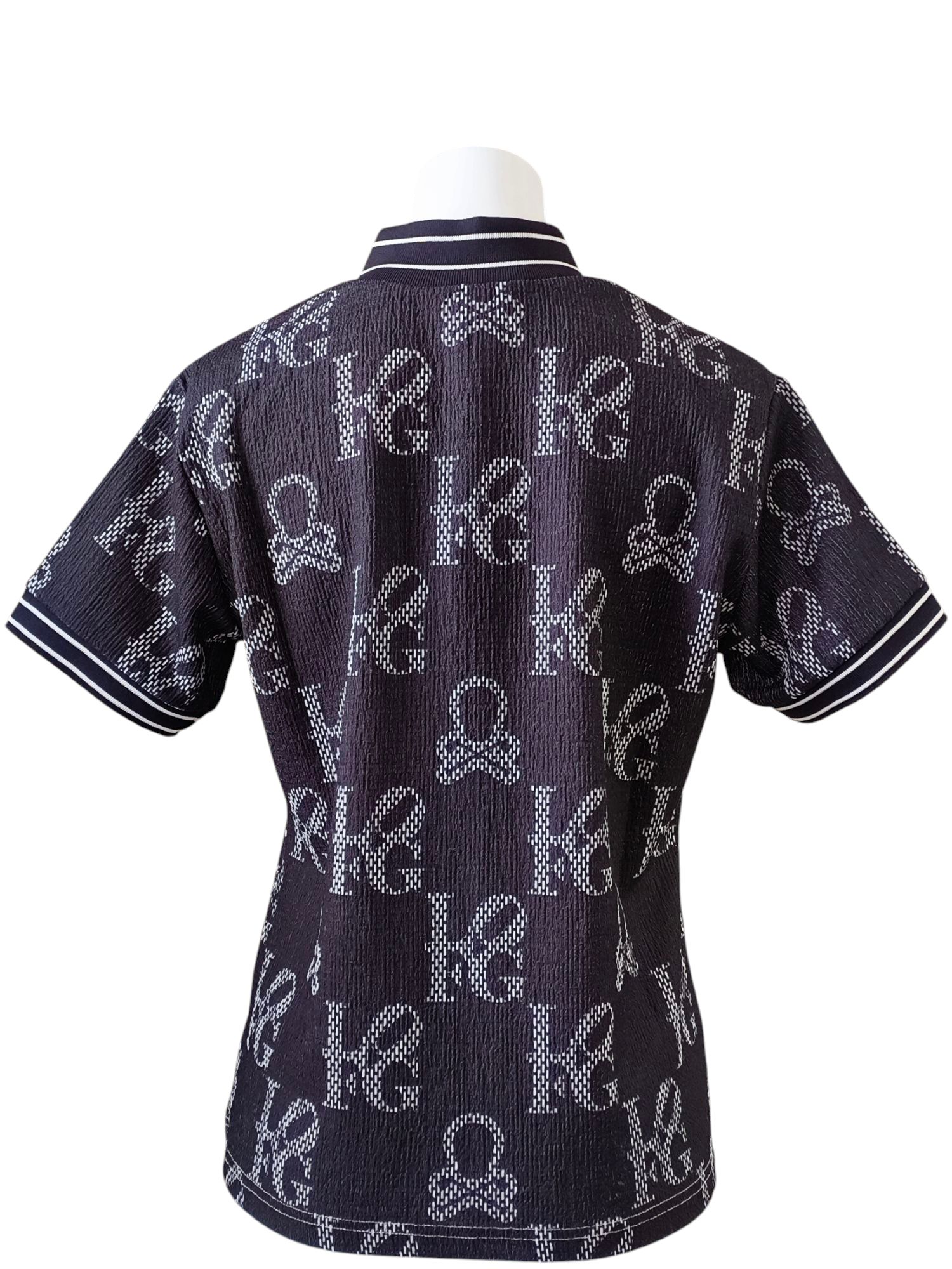 Ever Monogram Mock Neck Tee | モックネックシャツ | ブラック | レディース | ゴルフウェア |