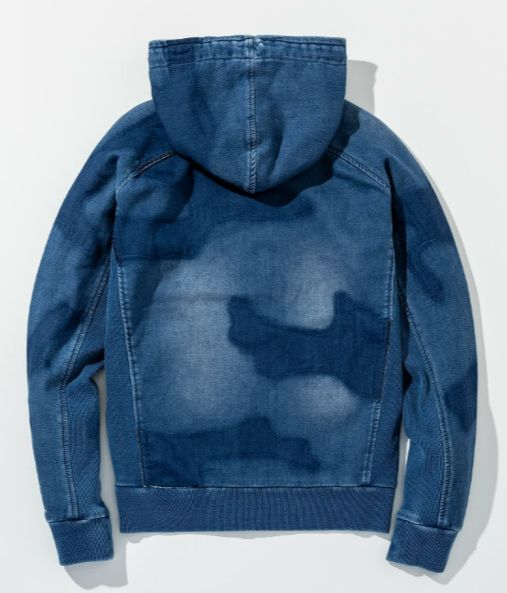 カモ柄ジョグデニムパーカー | パーカー | インディゴ | メンズ