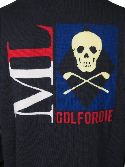 Quadro Silky Wool Cardigan | カーディガン | チャコール | メンズ | ゴルフウェア