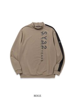 SIDE LINE MODAL MOCK | モックネック | Tシャツ | ベージュ | メンズ | ゴルフウェア