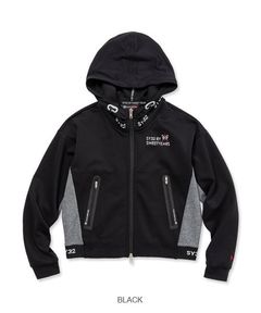CARVICO STRETCH FOOTED ZIP PARKA | ブルゾン | ジップアップ | パーカー | ブラック | レディース | ゴルフウェア