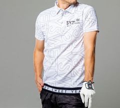 SYG MARIN LOGO POLO | ポロシャツ | ホワイト | ブラック | ゴルフウェア