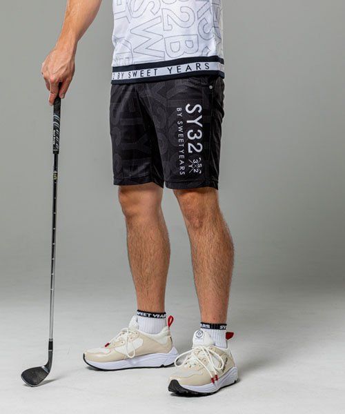 SYG MARIN LOGO SHORTS | ショートパンツ | ショーツ | ブラック | メンズ | ゴルフウェア