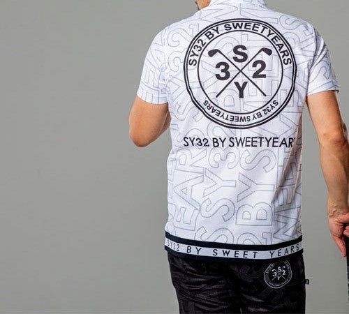 SYG MARIN LOGO POLO | ポロシャツ | ホワイト | ブラック | ゴルフウェア