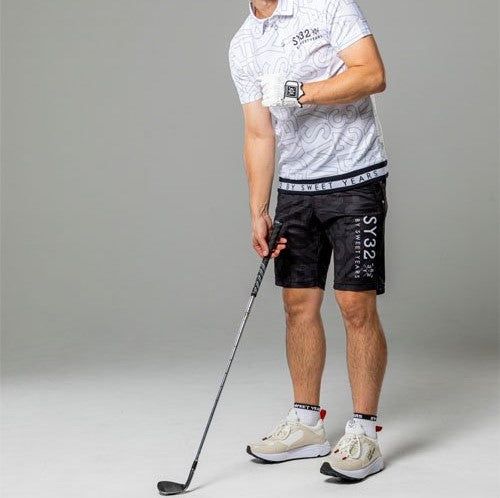 SYG MARIN LOGO SHORTS | ショートパンツ | ショーツ | ブラック | メンズ | ゴルフウェア