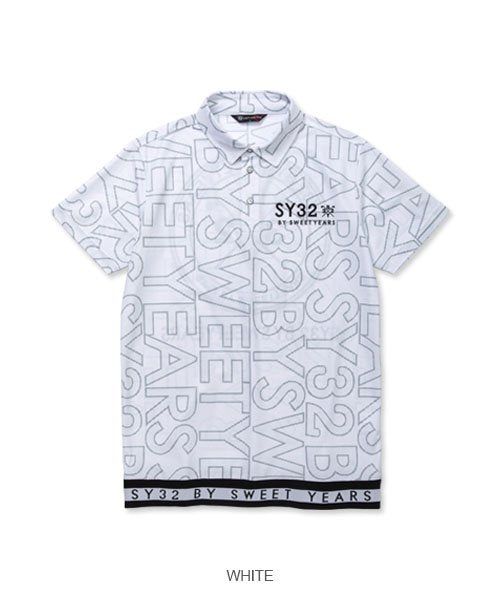 SYG MARIN LOGO POLO | ポロシャツ | ホワイト | ブラック | ゴルフウェア